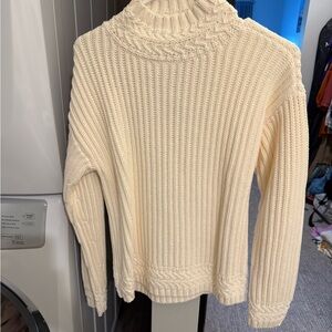 Signature Cream Cowl Neck Sweater